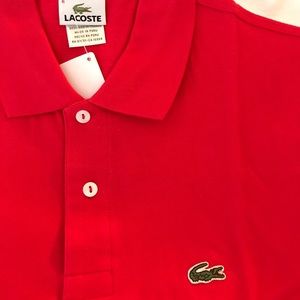 NWT Lacoste Cherry Red Men’s Polo Shirt (L)